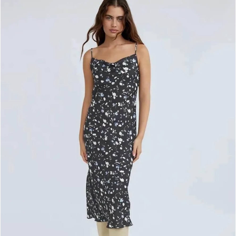Aritzia Midnight Floral Maxi Dress